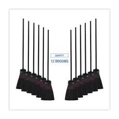 BWK916P 54 in. Wood Handle Maid Broom with Plastic Bristles (1 Dozen) Cleaning & Janitorial Supplies