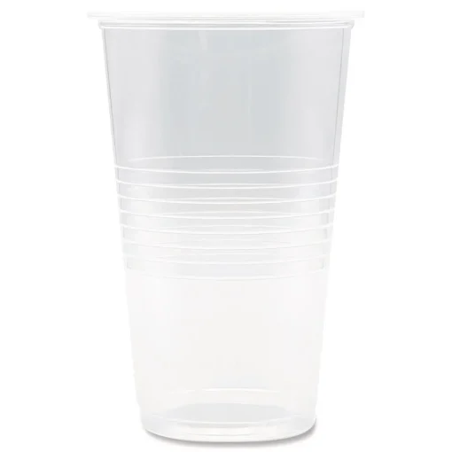 Clearance BWKTRANSCUP20CT 20 oz. Translucent Plastic Cold Cups - Clear (1000/Carton) Tabletop And Serveware