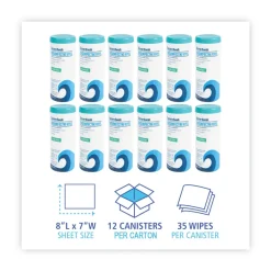 Discount BWK454W35 7 in. x 8 in. Disinfecting Wipes - Fresh Scent (12 Canisters/Carton) Cleaning & Janitorial Supplies