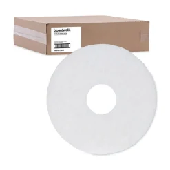 Best BWK4012WHI 12 in. Diameter Polishing Floor Pads - White (5/Carton) Cleaning & Janitorial Supplies