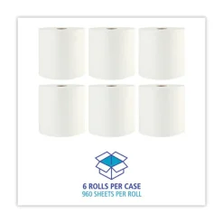 Clearance BWK35XTRA 1-Ply 8 in. x 800 ft. Xtra Roll Towels - White (6 Rolls/Carton) Paper & Dispensers
