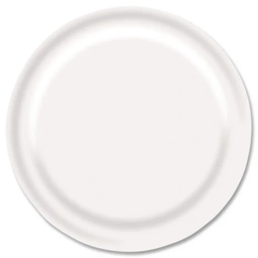 Outlet CP9B1008125A 9 in. Diameter Paper Dinnerware Plate - White (1000/Carton) Tabletop And Serveware