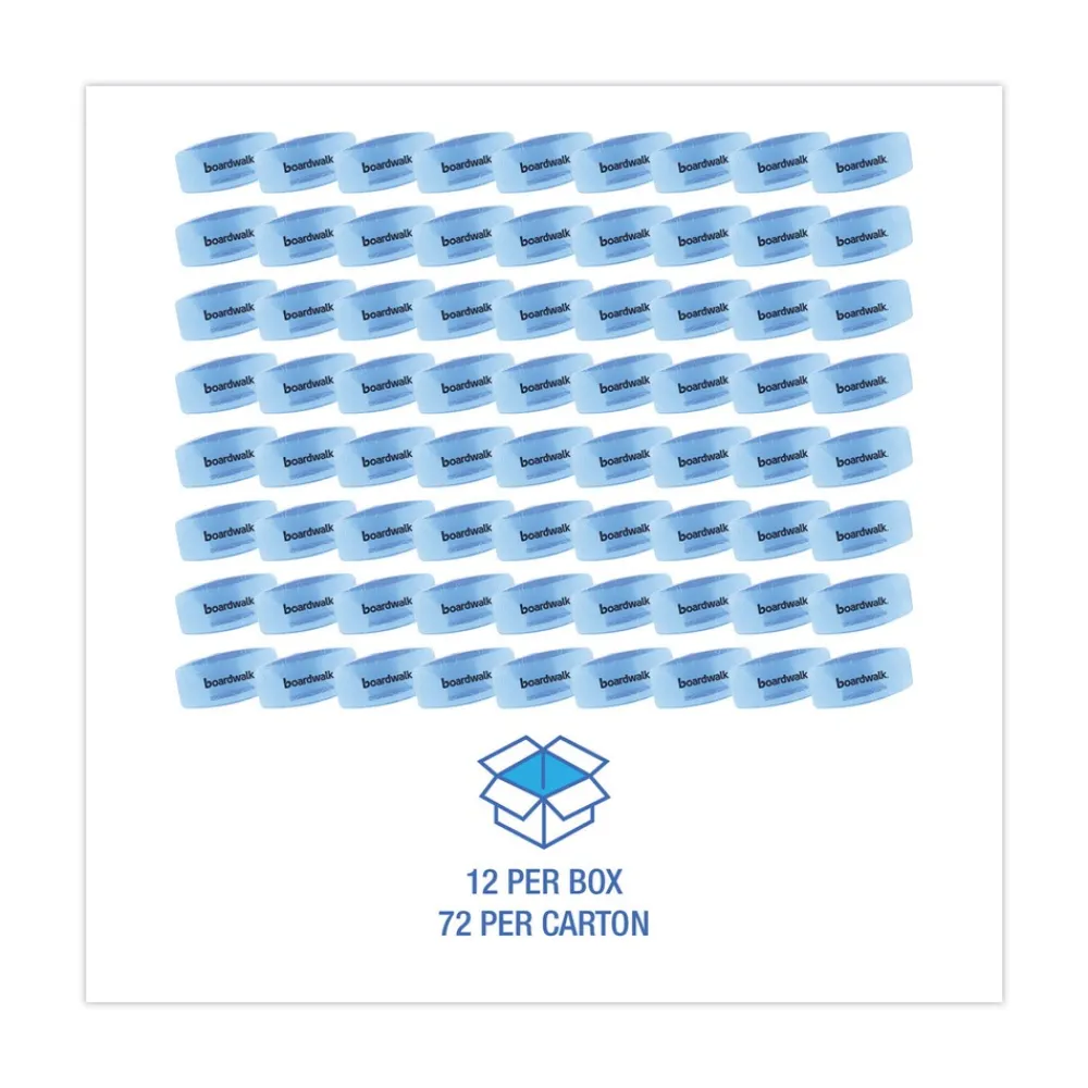 New EBCP012I072M06AAS8000 Toilet Bowl Clip - Cotton Blossom Scent, Blue (12/Box, 6 Boxes/Carton) Odor Control