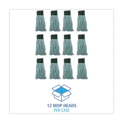 New EchoMop with Looped-End Synthetic/Cotton Wet Mop Head - Medium, Blue (12/Carton) Cleaning & Janitorial Supplies