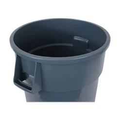 Clearance 44-Gallon Round Plastic Waste Receptacle - Gray Trash & Waste Bins