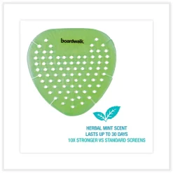 Best Gem Urinal Screens - Herbal Mint Scent, Green (12/Box) Odor Control