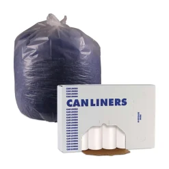 Online 1000-Piece/Carton High-Density 10-Gallon 6-Micron 24 in. x 23 in. Can Liners - Natural Trash & Waste Bins