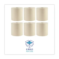Best 1-Ply 8 in. x 800 ft. Green Xtra Roll Towels - Natural (6 Rolls/Carton) Paper & Dispensers