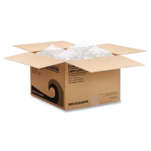 1-Ply 16 in. x 16 in. Linen-Feel Flat Napkins (1000/Carton) Paper & Dispensers