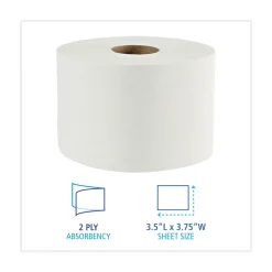 Online 2-Ply OptiCore Green Xtra Septic Safe Controlled Bath Tissue - White (36/Carton) Paper & Dispensers