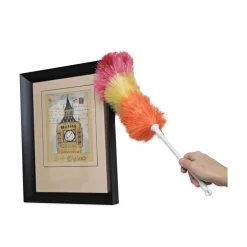 Hot Polywool Duster with 20 in. Plastic Handle - Assorted Colors Cleaning & Janitorial Supplies
