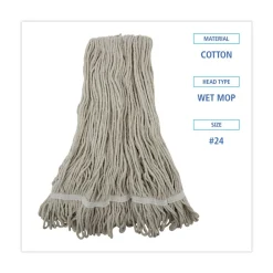 Online Pro Loop Web/Tailband Cotton Wet Mop Head (12/Carton) Cleaning & Janitorial Supplies