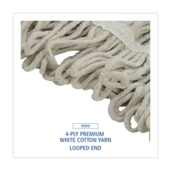 Online Pro Loop Web/Tailband Cotton Wet Mop Head (12/Carton) Cleaning & Janitorial Supplies