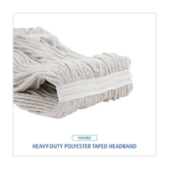 Online Pro Loop Web/Tailband Cotton Wet Mop Head (12/Carton) Cleaning & Janitorial Supplies