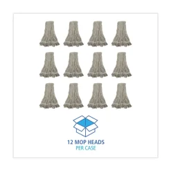 Online Pro Loop Web/Tailband Cotton Wet Mop Head (12/Carton) Cleaning & Janitorial Supplies