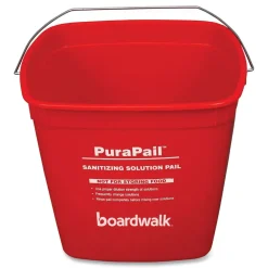 Hot PuraPail 6 qt. Polypropylene Bucket - Red/White Cleaning & Janitorial Supplies