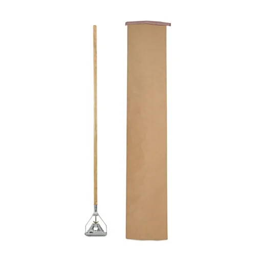 Outlet Quick Change 0.88 in. Diameter x 54 in. Metal Head Wooden Mop Handle - Junior, Natural Cleaning & Janitorial Supplies