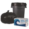 Hot Reprocessed Resin Can Liners, 60 gal, 1.2 mil, 38 x 58, Black, 50 Rolls/Carton Trash & Waste Bins