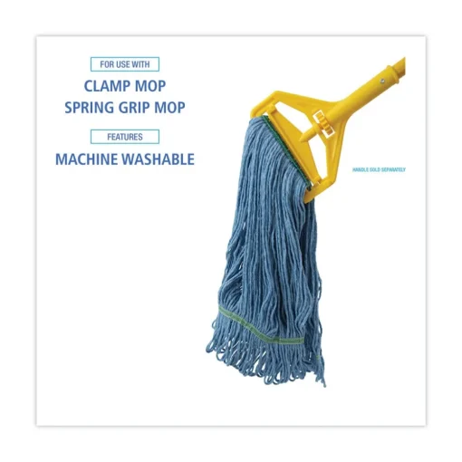 Outlet Super Loop Wet Cotton/Synthetic Mop Head - Medium, Blue Cleaning & Janitorial Supplies