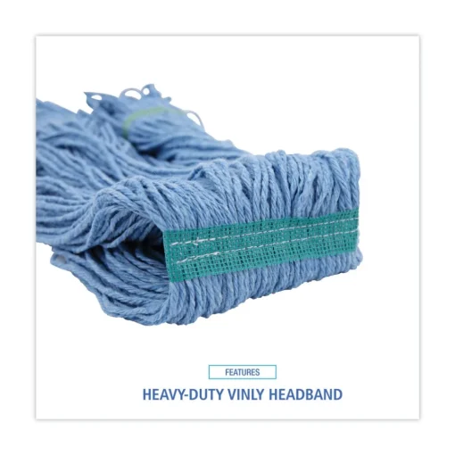 Outlet Super Loop Wet Cotton/Synthetic Mop Head - Medium, Blue Cleaning & Janitorial Supplies