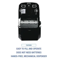 Best T7470BKBW 13.25 in. x 10.25 in. x 16.25 in. Hands Free Mechanical Towel Dispenser - Black Paper & Dispensers