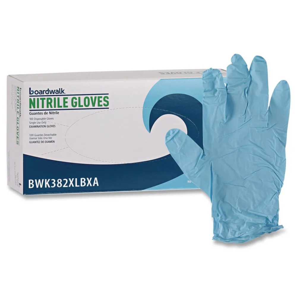 Best 382XLCTA 5 mil. Disposable Examination Nitrile Gloves - X-Large, Blue (1000/Carton) Cleaning & Janitorial Supplies