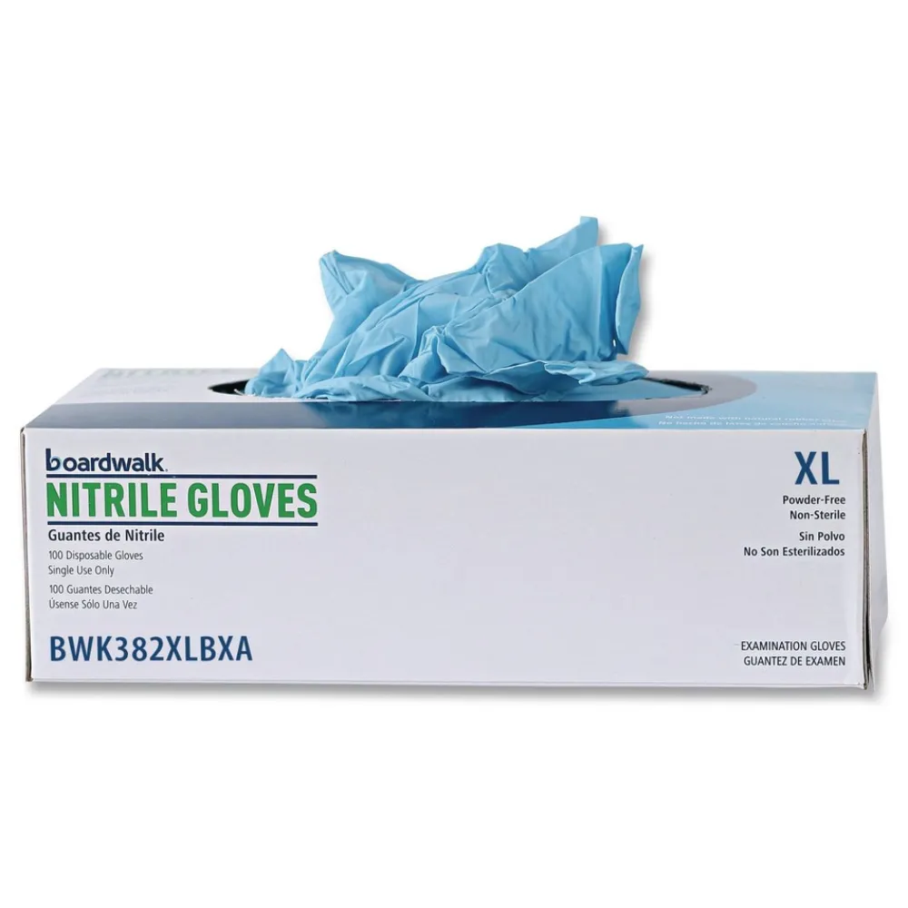 Best 382XLCTA 5 mil. Disposable Examination Nitrile Gloves - X-Large, Blue (1000/Carton) Cleaning & Janitorial Supplies