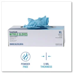 Best 382XLCTA 5 mil. Disposable Examination Nitrile Gloves - X-Large, Blue (1000/Carton) Cleaning & Janitorial Supplies