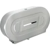Online 20.81 in. x 5.31 in. x 11.38 in. Jumbo Toilet Tissue 2 Roll Dispenser - Satin-Finish Stainless Steel Cleaning & Janitorial Supplies