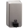 Online ClassicSeries 4.75 x 3.5 x 8.13 Surface-Mounted Soap Dispenser - Stainless Steel Cleaning & Janitorial Supplies