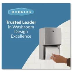 Outlet ConturaSeries 6.08 in. x 5.94 in. x 11 in. Two-Roll Tissue Dispenser - Stainless Steel Cleaning & Janitorial Supplies