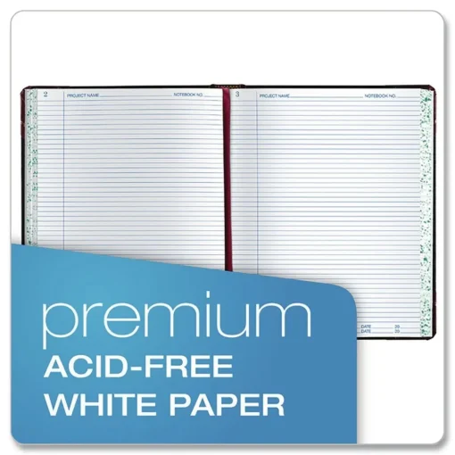 Sale 10.38 x 8.13 Data/Lab-Record Format Laboratory Notebook - Black/Red Cover Paper & Printables