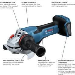 Discount 18V PROFACTOR Brushless Lithium-Ion 5 in. - 6 in. Cordless Angle Grinder with Paddle Switch (Tool Only) Angle Grinders