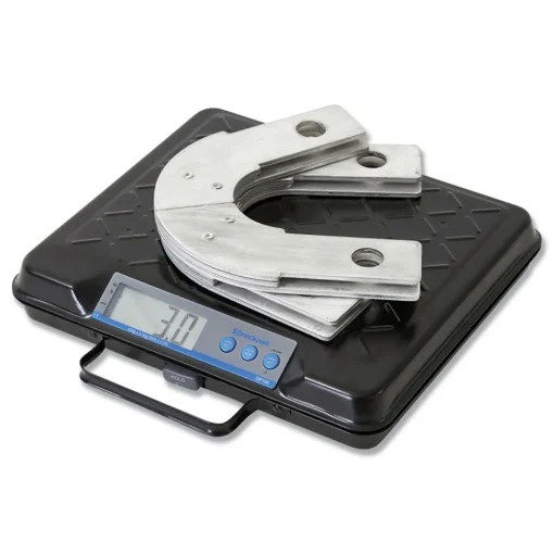 100 lbs. Capacity 12.5 in. x 10.95 in. x 2.2 in. Platform Portable Electronic Utility Bench Scale Mailing, Packing & Shipping