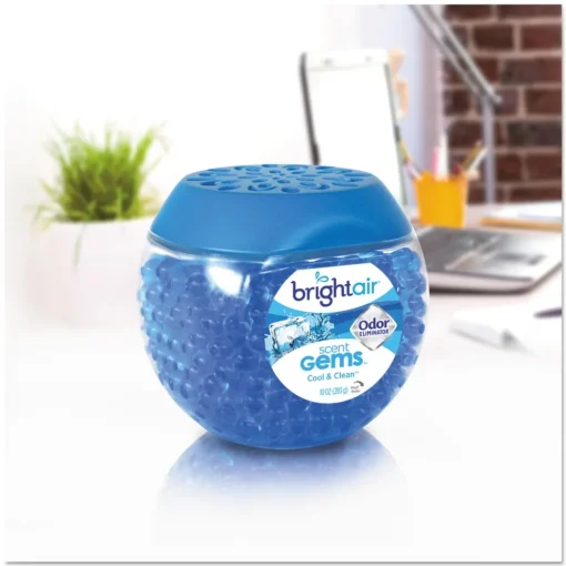 10 oz. Scent Gems Odor Eliminator - Cool and Clean, Blue (6/Carton) Odor Control