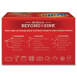 Outlet 2.5 in. x 3 in. Steel Wool Soap Pads - Gray/Pink (12/Carton) Cleaning & Janitorial Supplies