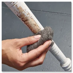 Hot Strip and Shine 2.5 in. x 2 in. Steel Wool Balls - Gray (24/Carton) Cleaning & Janitorial Supplies