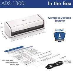 Hot 600 dpi x 600 dpi Optical Resolution 20-Sheet Duplex Auto Document Feeder ADS-1300 Compact Desktop Scanner Office Electronics & Batteries