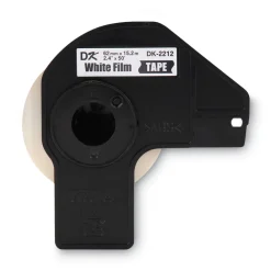 New 2.4 in. x 50 ft. Continuous Film Label Tape - White (1-Roll) Labels & Label Makers