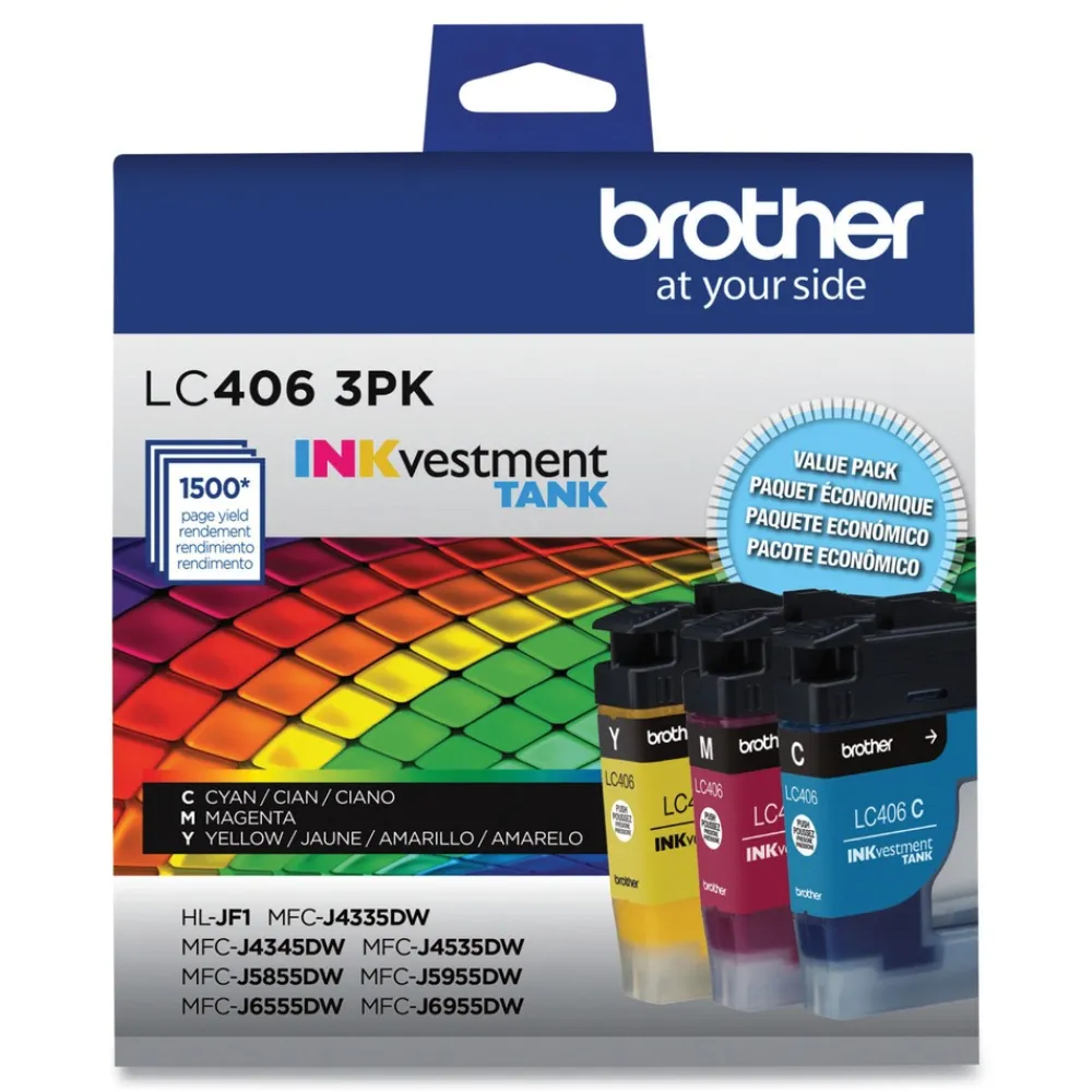 LC4063PK INKvestment 1,500 Page-Yield Ink - Cyan/Magenta/Yellow (3/Pack) Office Electronics & Batteries