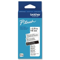 Clearance 0.47 in. x 13.1 ft. Genuine P-Touch BTAG Label Tapes - White on Clear, Black on White, White on Black Labels & Label Makers