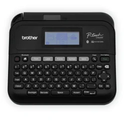 Sale P-Touch 7.4 in. x 7 in. x 2.8 in. 30 mm/s Print Speed Business Expert Connected Label Maker with 2 Roll Sample Tape Labels & Label Makers