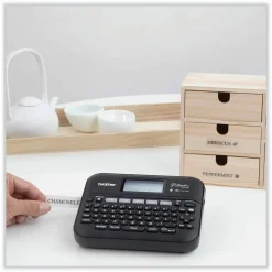 Sale P-Touch 7.4 in. x 7 in. x 2.8 in. 30 mm/s Print Speed Business Expert Connected Label Maker with 2 Roll Sample Tape Labels & Label Makers