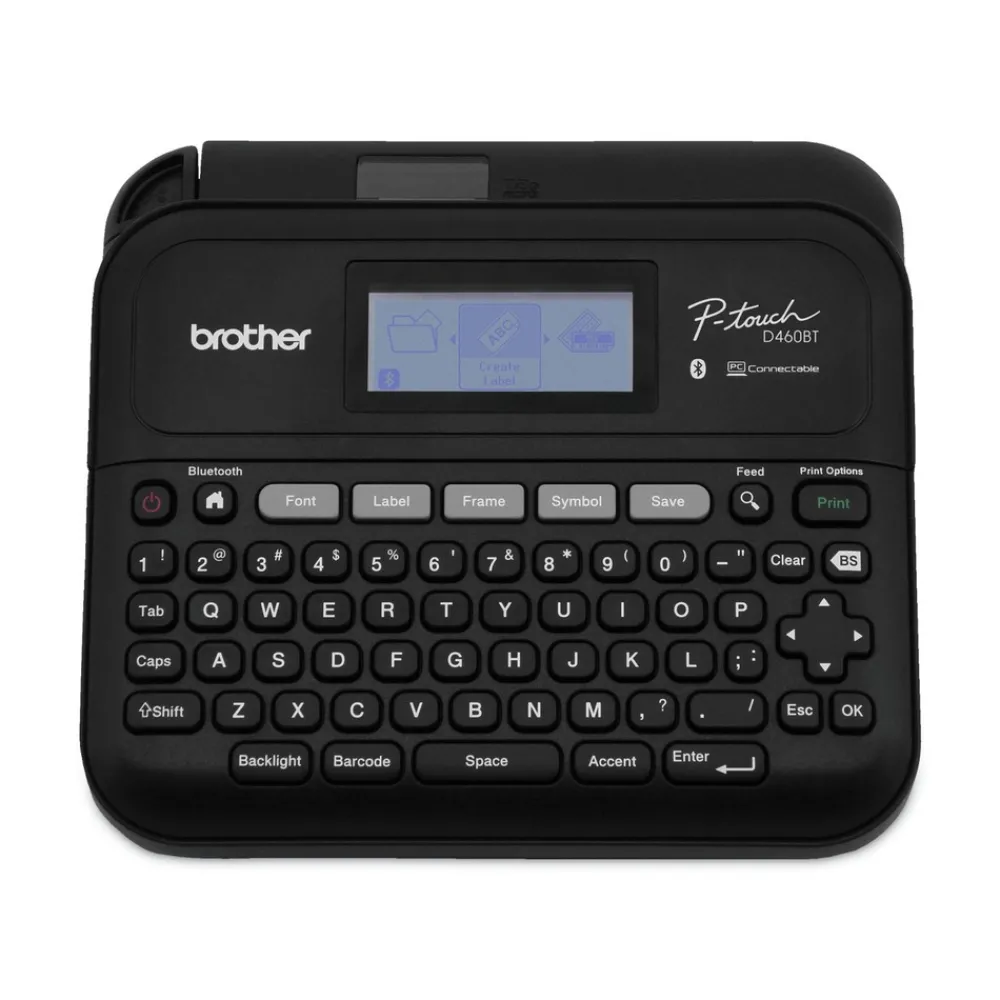 Discount P-Touch 7.4 in. x 7 in. x 2.8 in. 30 mm/s Print Speed Business Expert Connected Label Maker with 1 Roll Sample Tape Labels & Label Makers