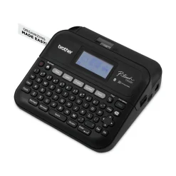 Discount P-Touch 7.4 in. x 7 in. x 2.8 in. 30 mm/s Print Speed Business Expert Connected Label Maker with 1 Roll Sample Tape Labels & Label Makers