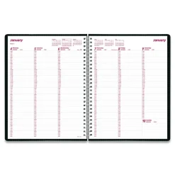 Discount 12-Month (Jan to Dec): 2026 11 in. x 8.5 in. DuraFlex Weekly Planner - Black Cover Calendars & Planners