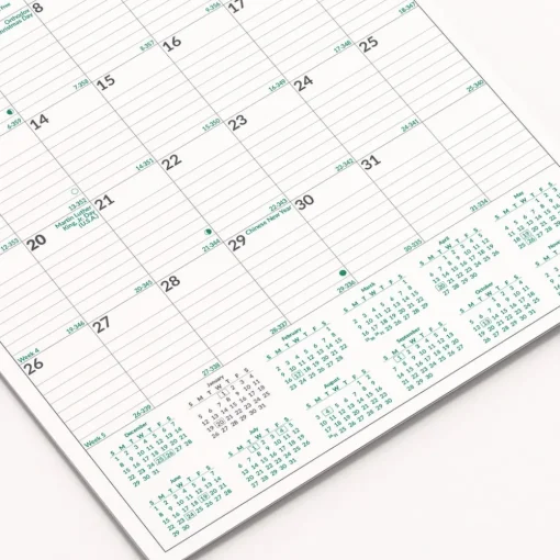 Clearance 12-Month (Jan to Dec): 2026 12 in. x 17 in. EcoLogix Artwork Monthly Wall Calendar - White/Green Sheets Calendars & Planners
