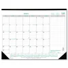 New 12-Month (Jan-Dec): 2026 22 in. x 17 in. EcoLogix Artwork Monthly Desk Pad Calendar - White/Green Sheets, Black Binding/Corners Calendars & Planners