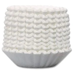 Online 20118.0010 Flat Bottom Coffee/Tea Brewer Filters - White (50/Pack, 60 Packs/Carton) Food And Snacks