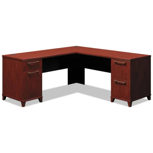 New 70.13 in. X 70.13 in. X 29.75 in. Enterprise Collection L-Desk Surface - Harvest Cherry Office Furniture & Lighting